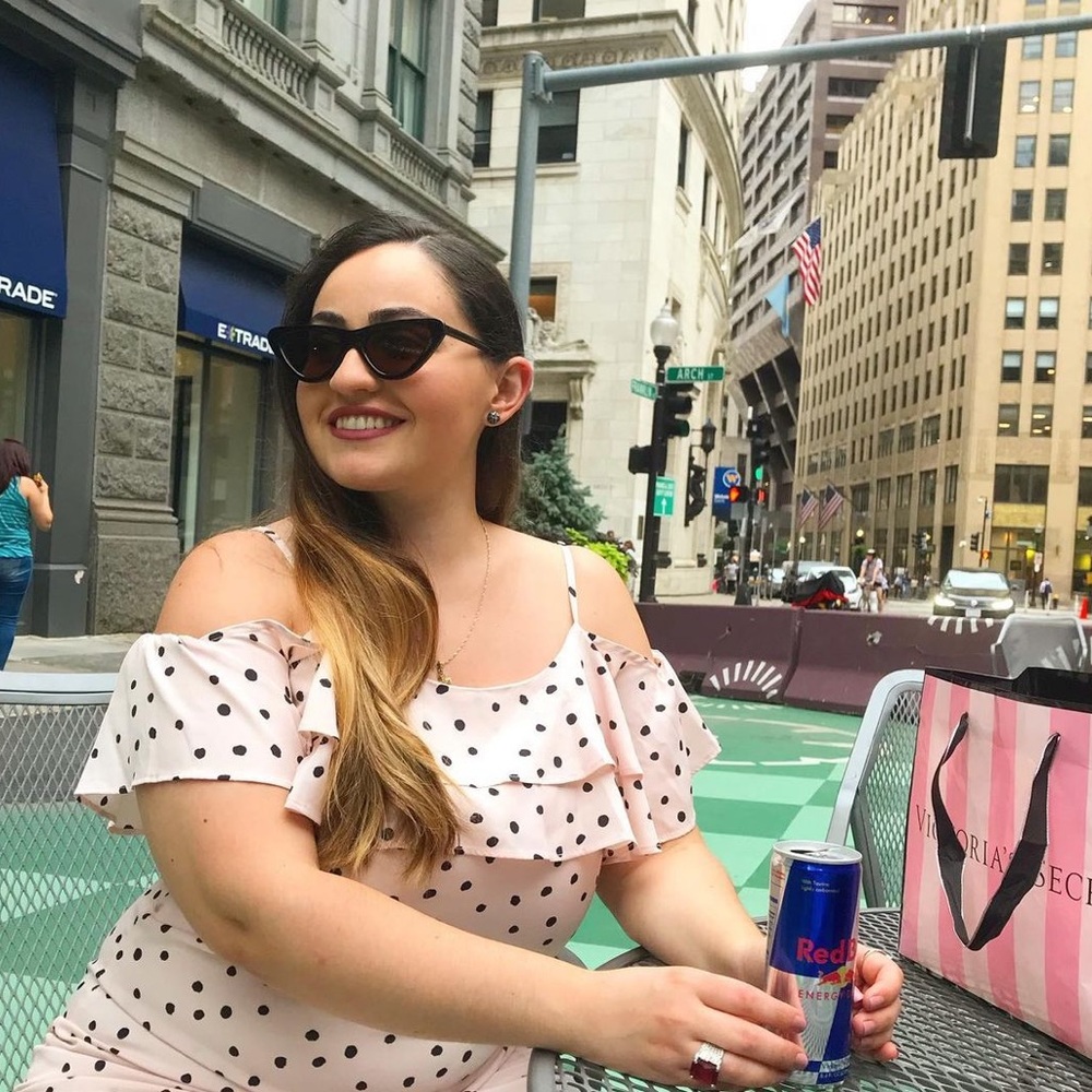 AVEC LES FILLES POLKA DOT OFF SHOULDER DRESS